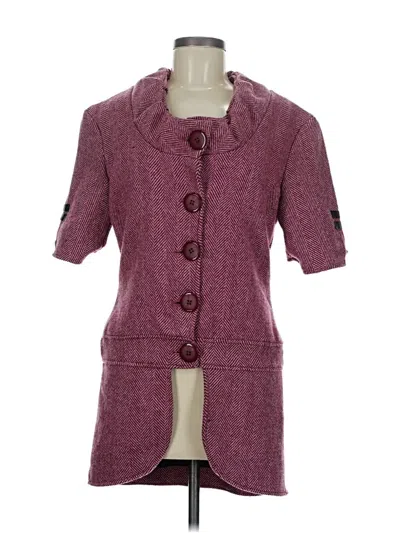 Pre-owned Assorted Brands Coat In Burgundy