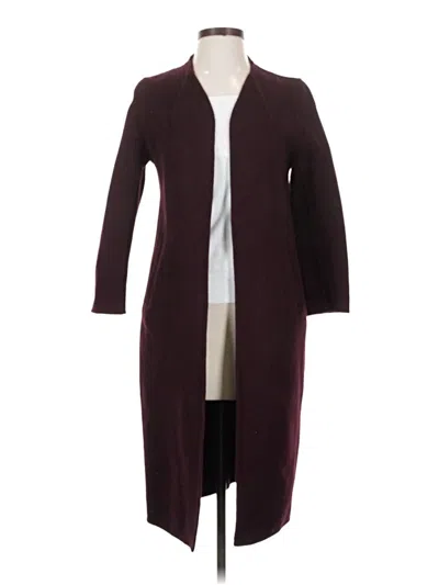 Pre-owned Assorted Brands Coat In Burgundy