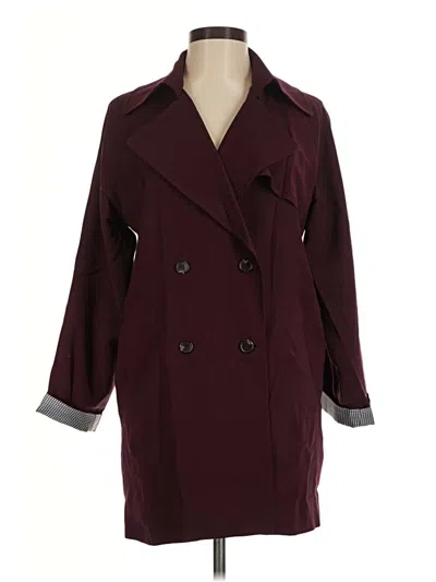 Pre-owned Assorted Brands Coat In Burgundy