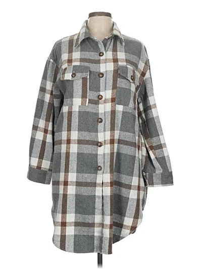 Pre-owned Assorted Brands Coat In Gray