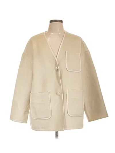 Pre-owned Assorted Brands Coat In Ivory