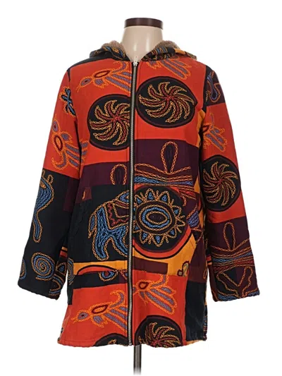 Pre-owned Assorted Brands Coat In Orange