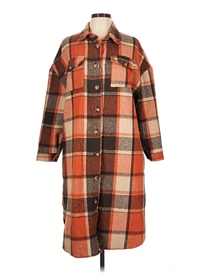 Pre-owned Assorted Brands Coat In Orange