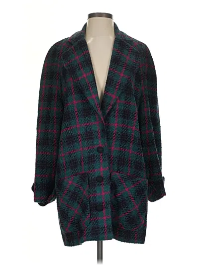 Pre-owned Assorted Brands Coat In Teal
