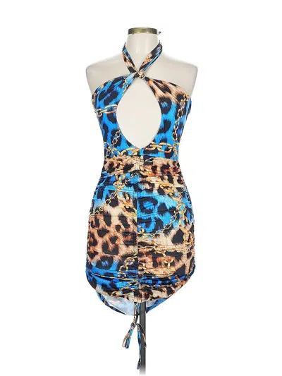 Pre-owned Assorted Brands Cocktail Dress In Blue