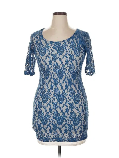 Pre-owned Assorted Brands Cocktail Dress In Blue