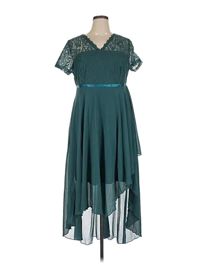 Pre-owned Assorted Brands Cocktail Dress In Blue