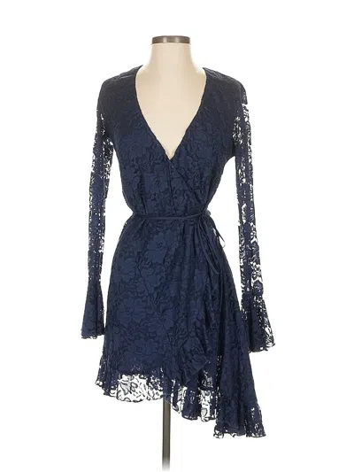 Pre-owned Assorted Brands Cocktail Dress In Blue