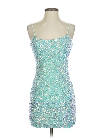 Pre-owned Assorted Brands Cocktail Dress In Blue