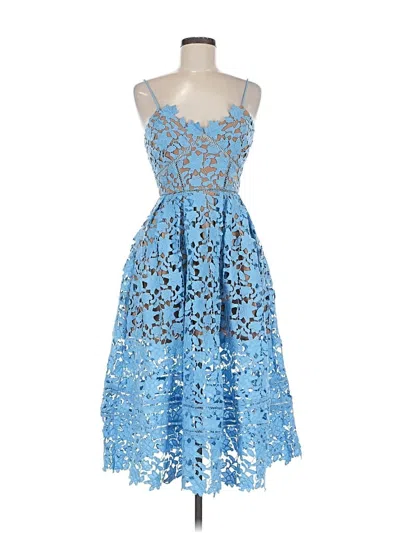 Pre-owned Assorted Brands Cocktail Dress In Blue