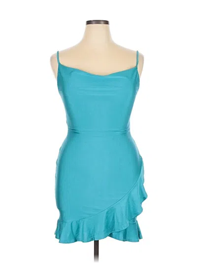 Pre-owned Assorted Brands Cocktail Dress In Blue