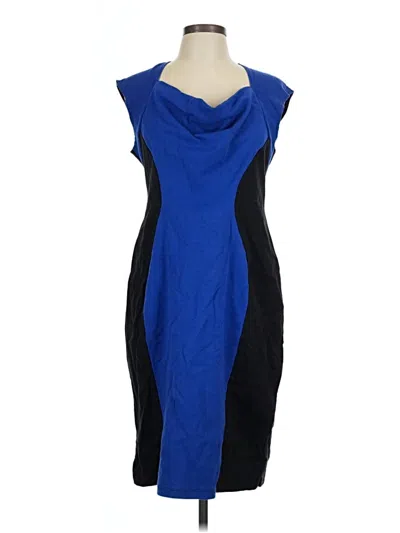 Pre-owned Assorted Brands Cocktail Dress In Blue