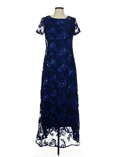 Pre-owned Assorted Brands Cocktail Dress In Blue