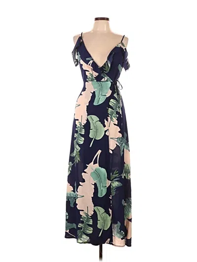 Pre-owned Assorted Brands Cocktail Dress In Blue