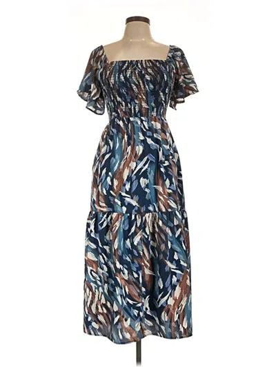 Pre-owned Assorted Brands Cocktail Dress In Blue