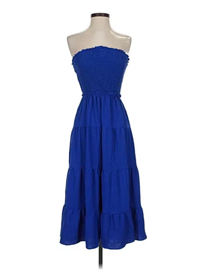 Pre-owned Assorted Brands Cocktail Dress In Blue