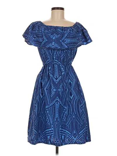Pre-owned Assorted Brands Cocktail Dress In Blue