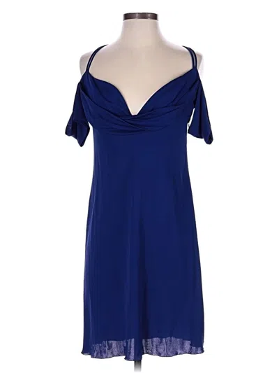 Pre-owned Assorted Brands Cocktail Dress In Blue