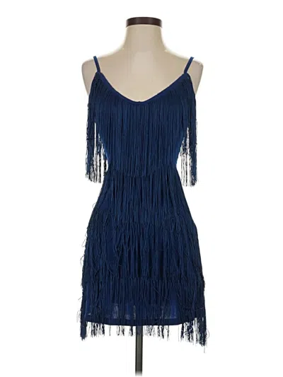 Pre-owned Assorted Brands Cocktail Dress In Blue