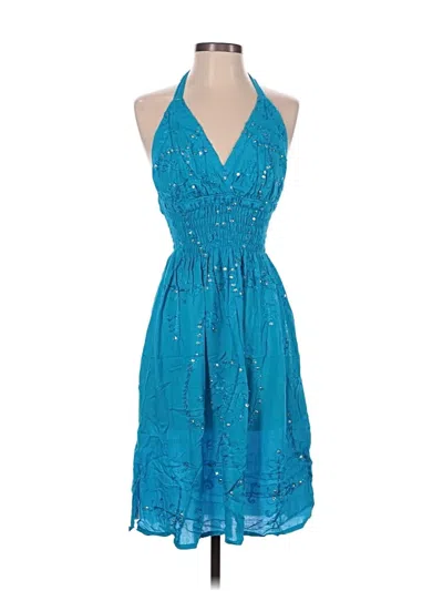 Pre-owned Assorted Brands Cocktail Dress In Blue