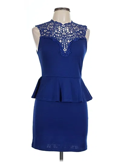 Pre-owned Assorted Brands Cocktail Dress In Blue