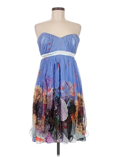 Pre-owned Assorted Brands Cocktail Dress In Blue