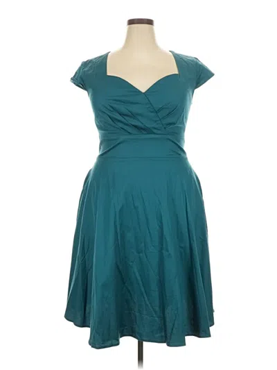 Pre-owned Assorted Brands Cocktail Dress In Blue