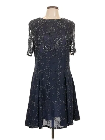 Pre-owned Assorted Brands Cocktail Dress In Blue