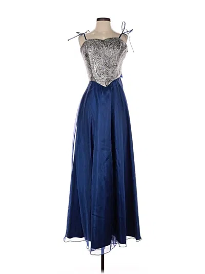 Pre-owned Assorted Brands Cocktail Dress In Blue