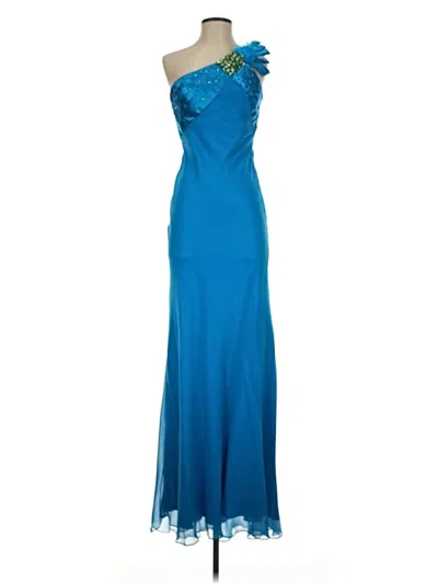 Pre-owned Assorted Brands Cocktail Dress In Blue