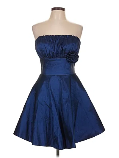 Pre-owned Assorted Brands Cocktail Dress In Blue