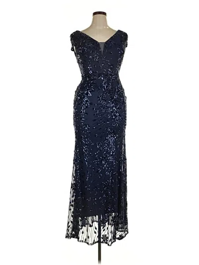 Pre-owned Assorted Brands Cocktail Dress In Blue