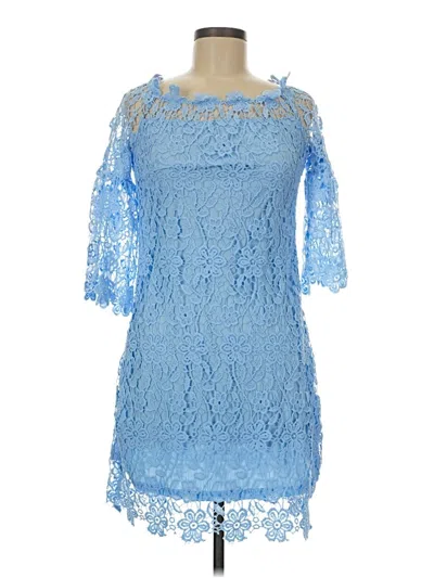 Pre-owned Assorted Brands Cocktail Dress In Blue