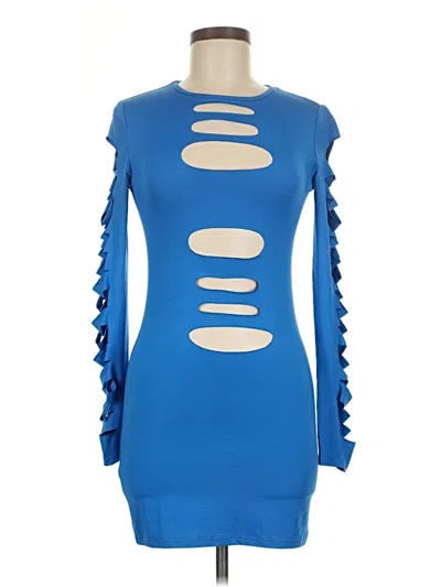 Pre-owned Assorted Brands Cocktail Dress In Blue