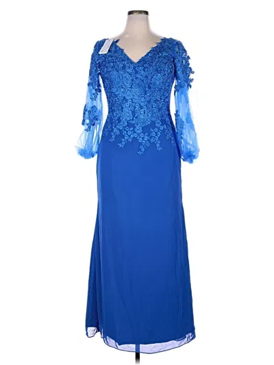 Pre-owned Assorted Brands Cocktail Dress In Blue