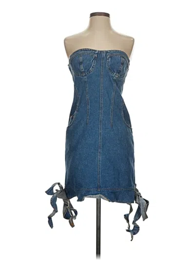 Pre-owned Assorted Brands Cocktail Dress In Blue