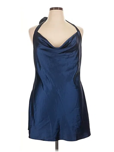 Pre-owned Assorted Brands Cocktail Dress In Blue