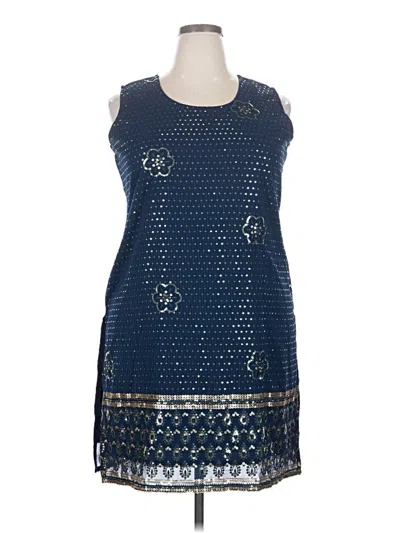 Pre-owned Assorted Brands Cocktail Dress In Blue