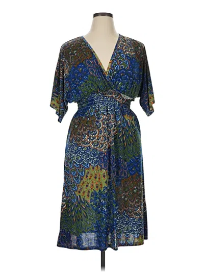 Pre-owned Assorted Brands Cocktail Dress In Blue