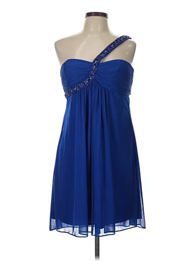 Pre-owned Assorted Brands Cocktail Dress In Blue