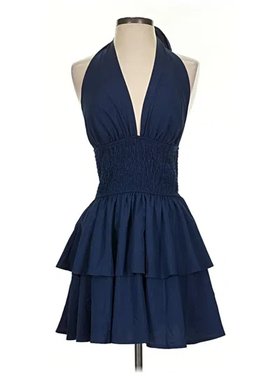 Pre-owned Assorted Brands Cocktail Dress In Blue
