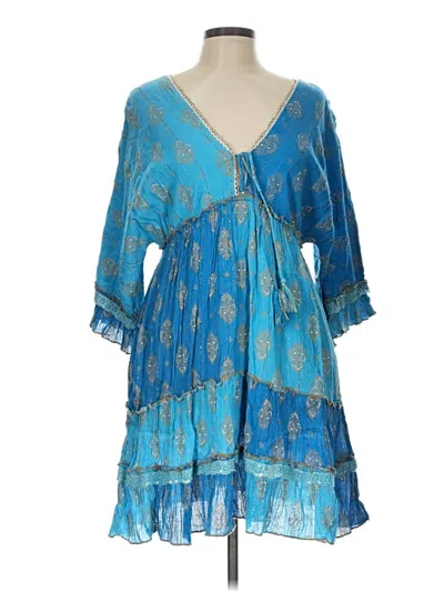 Pre-owned Assorted Brands Cocktail Dress In Blue