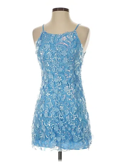 Pre-owned Assorted Brands Cocktail Dress In Blue