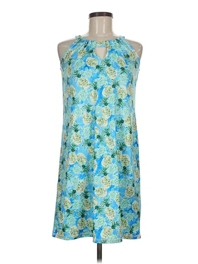 Pre-owned Assorted Brands Cocktail Dress In Blue