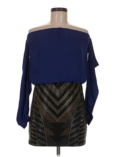 Pre-owned Assorted Brands Cocktail Dress In Blue