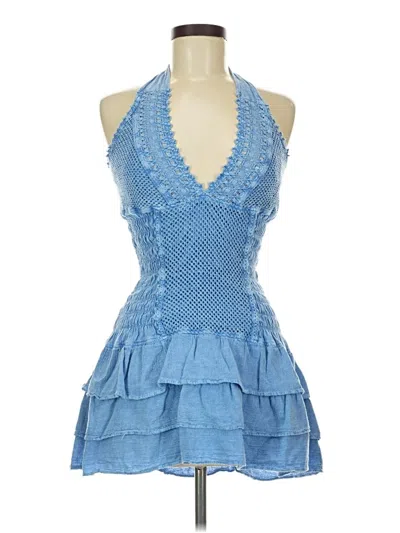 Pre-owned Assorted Brands Cocktail Dress In Blue