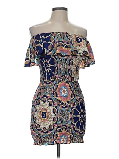 Pre-owned Assorted Brands Cocktail Dress In Blue