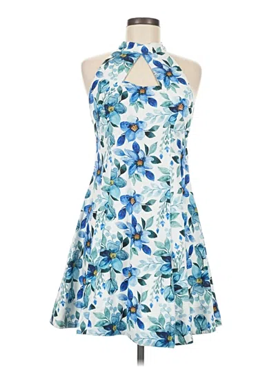 Pre-owned Assorted Brands Cocktail Dress In Blue