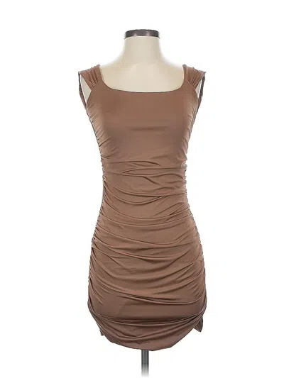 Pre-owned Assorted Brands Cocktail Dress In Brown