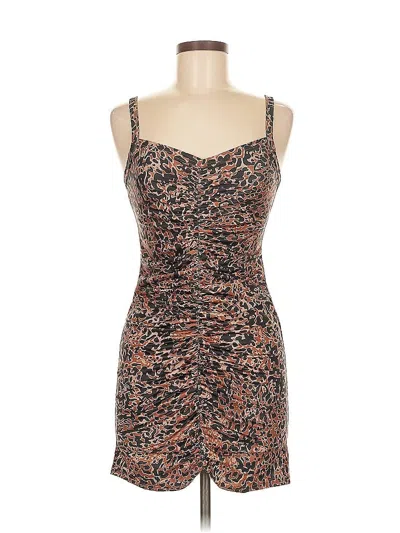 Pre-owned Assorted Brands Cocktail Dress In Brown